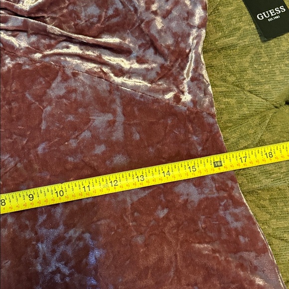 Guess mauve Velvet Ruched Dress - Picture 10 of 11